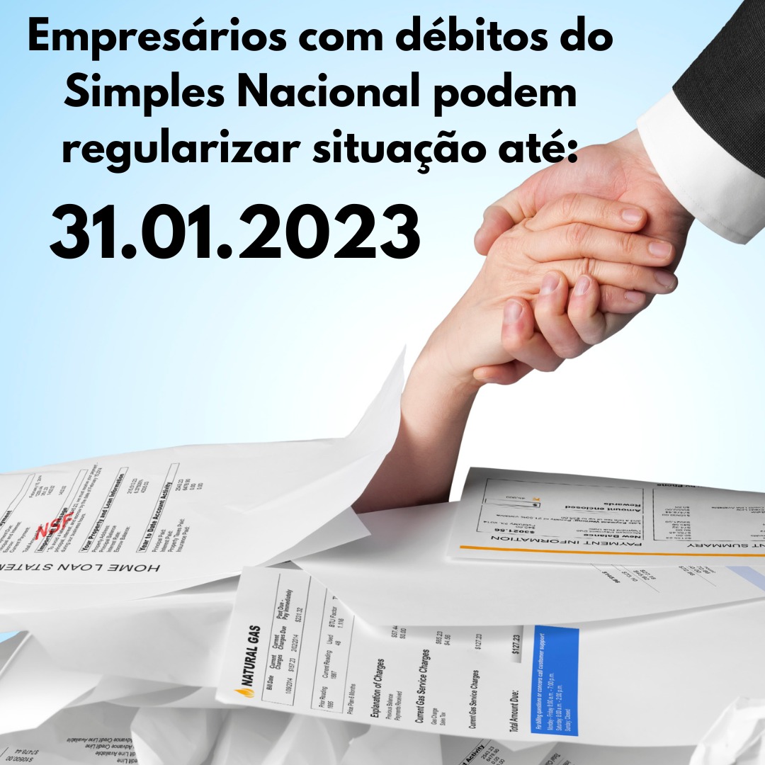 Empresários com débitos do Simples Nacional podem regularizar situação até 31 de janeiro